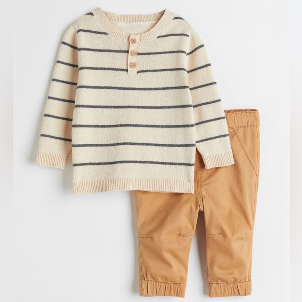 H&M 2 piece cotton Set Size 6 months